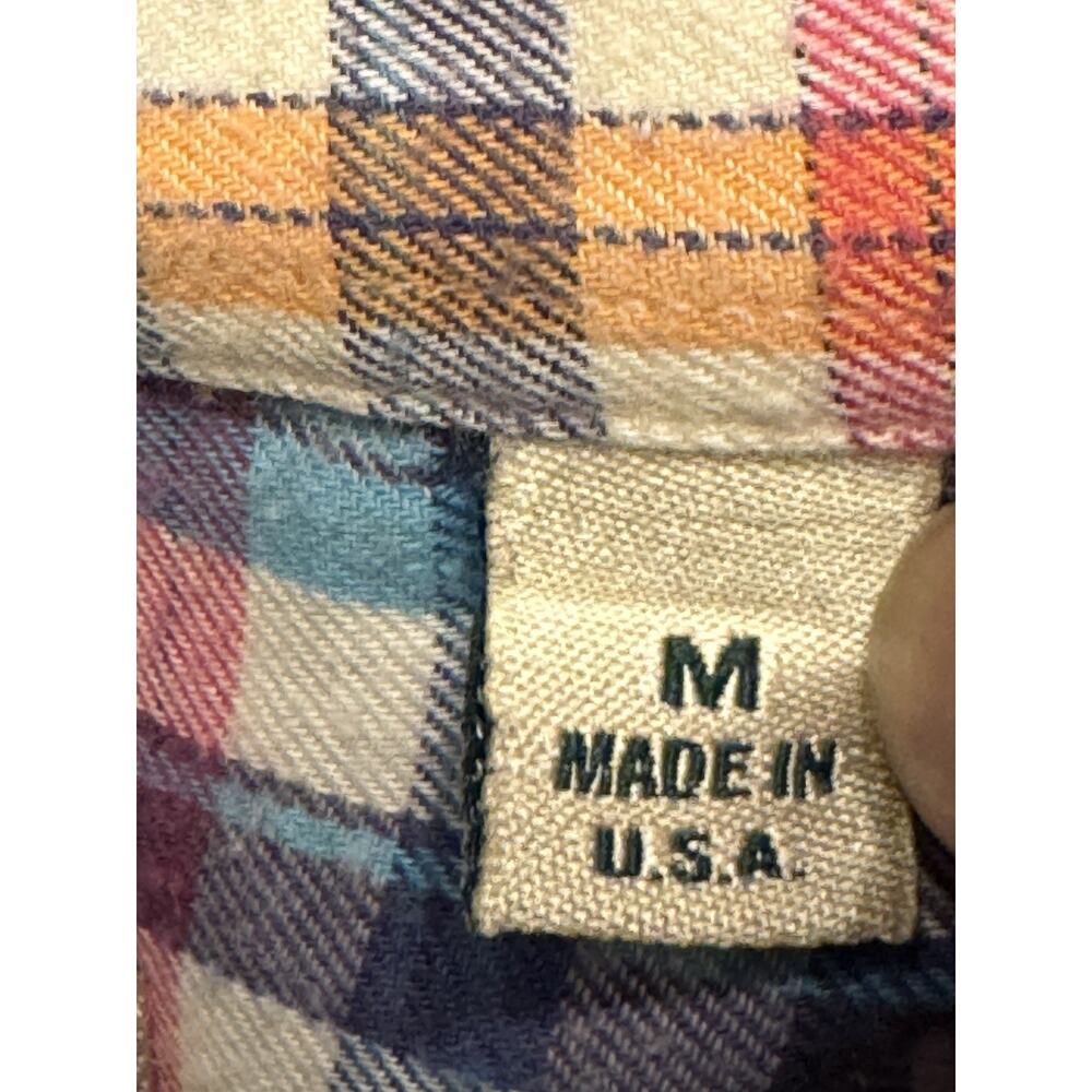 Medium Gitman Bros Colorful Checkered Soft Cotton… - image 4